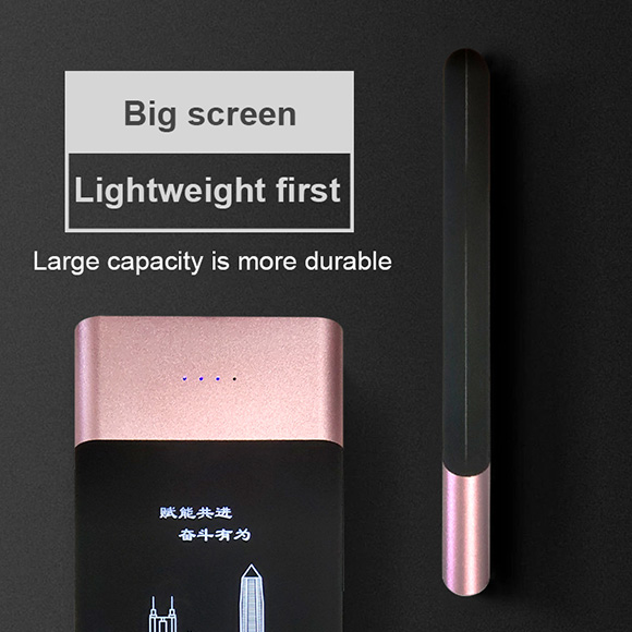 2020 newest type c fast charge Shaking or touching LED light on 10000mAh power bank LWS-001